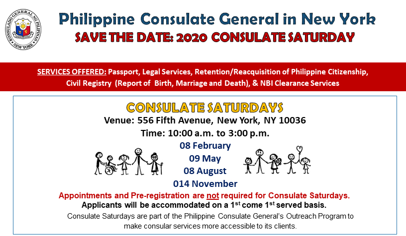 Consular Saturday Omnibus 2020 - Save the date