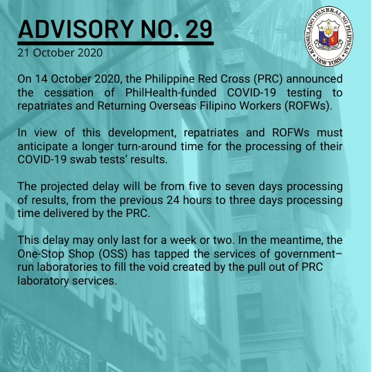 New York Pcg Public Advisory From The Philippine Embassy On The Rising Cases Of Covid 19 In The United States Philippine Consulate General