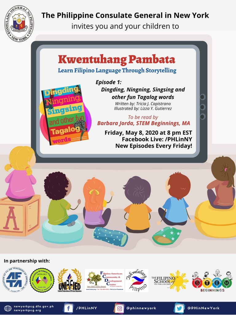 “Kwentuhang Pambata: Learning Filipino Language Through Storytelling” Episode 1: Dingding, Ningning, Singsing and other fun Tagalog words
