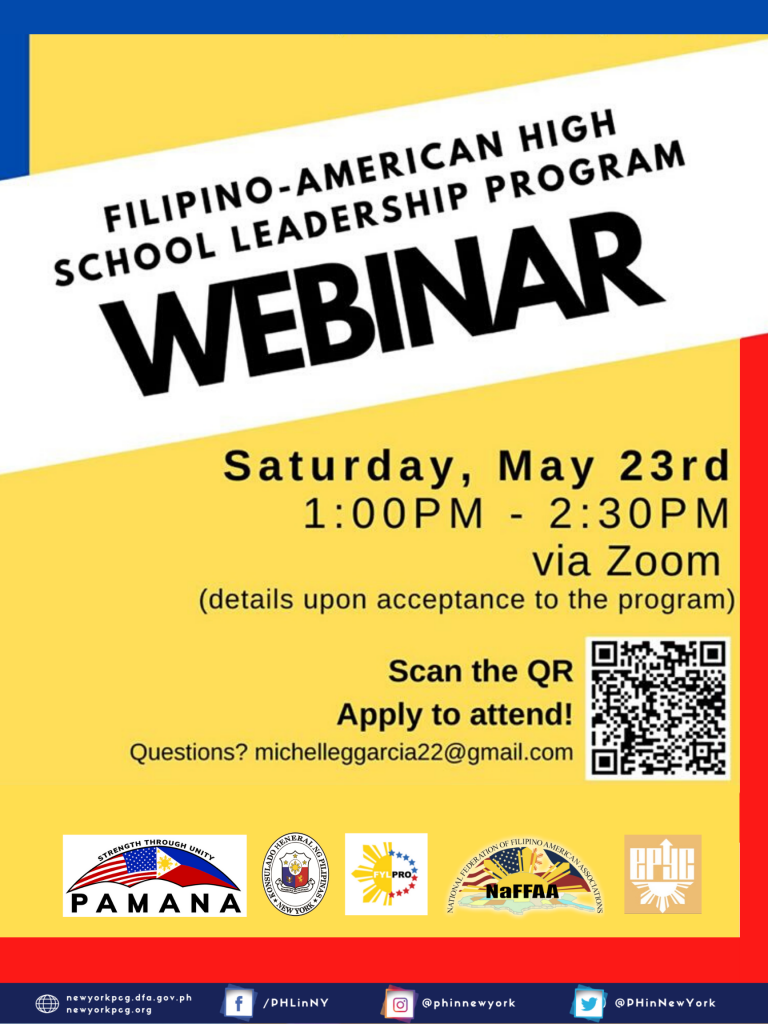 Filipino-American High School Leadership Program Webinar