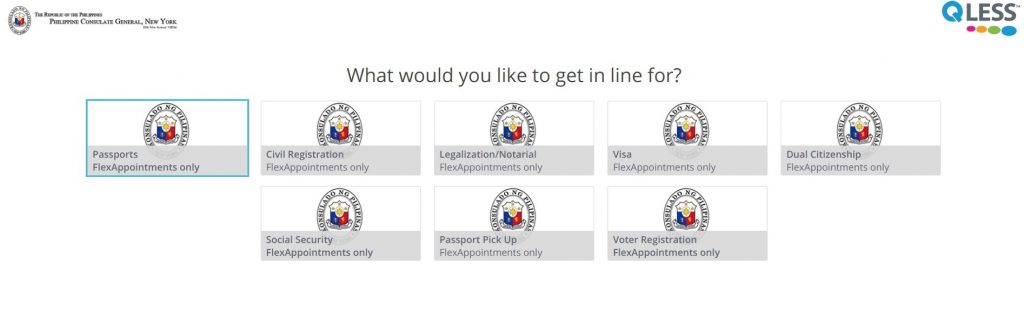 Online Appointment - Philippine Consulate General