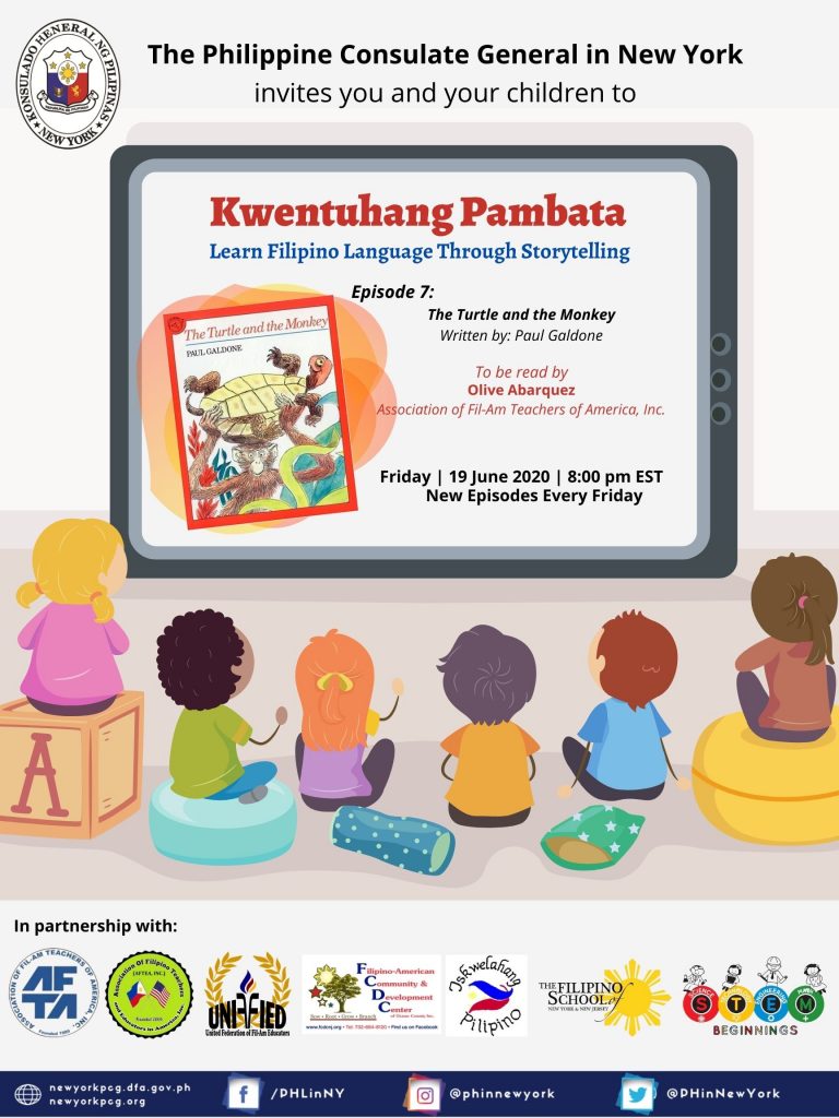 “Kwentuhang Pambata: Learning Filipino Language Through Storytelling” Episode 7: The Turtle and the Monkey