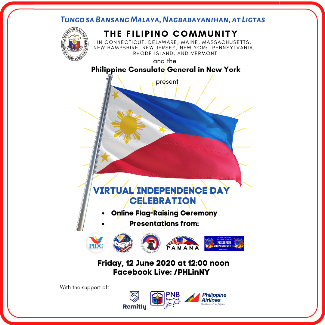 Virtual Independence Day Celebration Philippine Consulate General