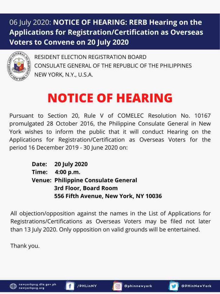 notice-of-hearing-rerb-hearing-on-the-applications-for-registration