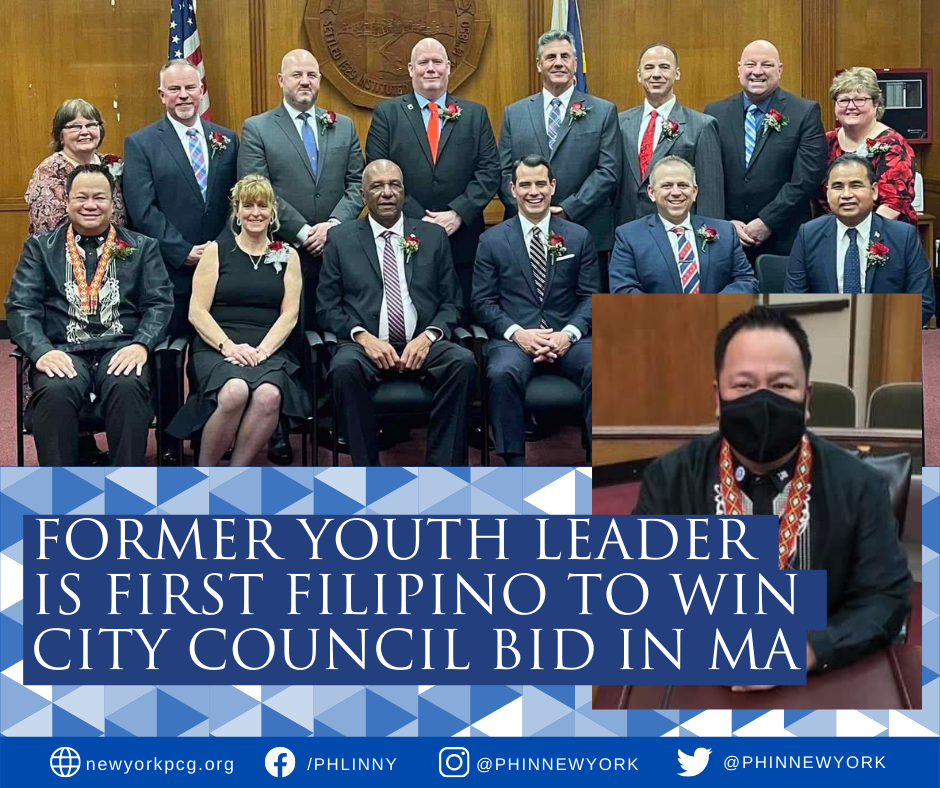 A former youth leader in the Philippines has earned for himself the distinction of being the first Filipino to be elected to a city council seat in New England, the Philippine Consulate General in New York reported.  Constantino “Coco” Alinsug, 50, was sworn in on Monday after winning his bid for a seat in the City Council of Lynn, Massachusetts, in elections held in November. He represents Ward 3 in the city, located 15 minute north of Boston.  Alinsug, who is a community worker and LGBT rights advocate, is also the first openly gay political candidate to make it to the city council. He previously served as Commissioner of the Massachusetts Commission on LGBTQ Youth.
