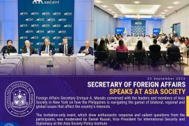 Secretary of Foreign Affairs Speaks at Asia Society